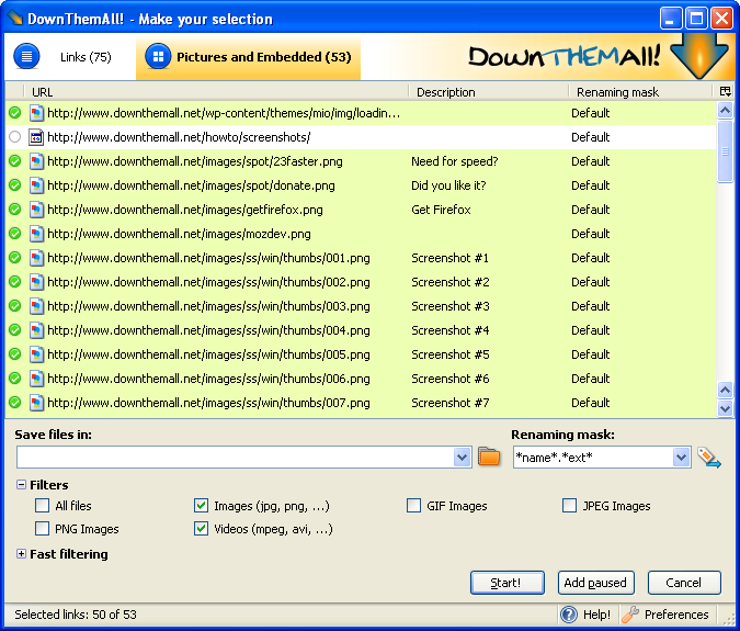 Generic interface. Downthemall. 8 downthemall. 3. Png.